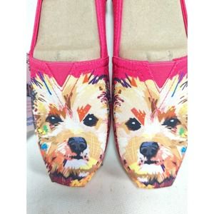 Bobs By Skechers Women's 8.5 Plush Dog Big Smooch Ballet Flat Shoes Fuchsia Pink